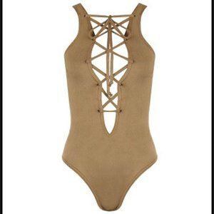 Katara Suede Bodysuit